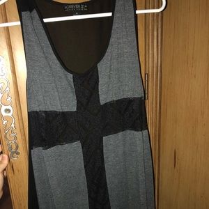 Lace cross tank top torrid 1x